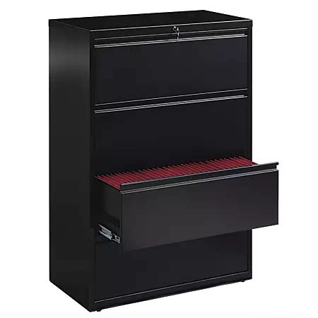 workpro 36 w 4-drawer steel lateral file cabinet|4 drawer office cabinet horizontal.